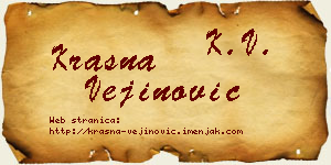 Krasna Vejinović vizit kartica
